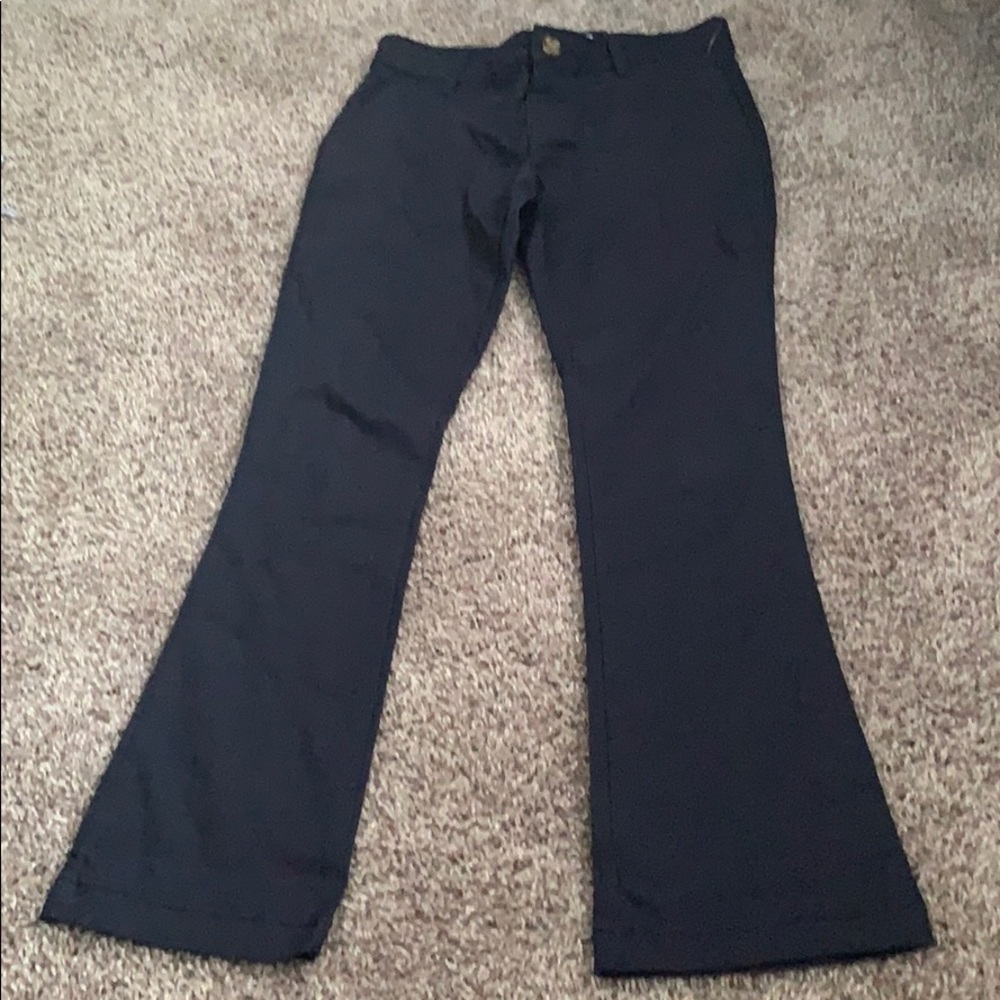 Girls navy boot cut uniform pants